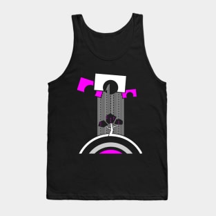 White and pink abstraction in constructivism style Tank Top